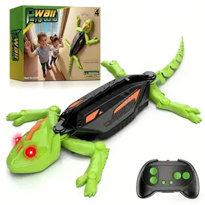 Wall Crawler Gecko Remote Control Toy Electric Lizard with LED Glowing Eyes 360° Spin Indoor Fun Gift Idea Party Toy Cool RC Chameleon Toy for Kids Christmas