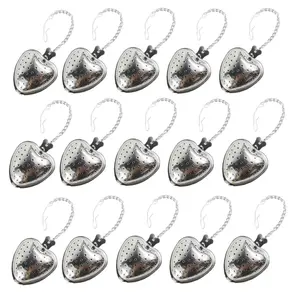 15Pcs Stainless Steel Tea Ball Mesh Tea Infuser Strainers Premium Tea Filter Tea Interval Diffuser with Extended Chain Hook for Brew Loose Leaf Tea and Seasonings &spices - Home Improvement.