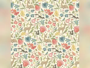 Wildwood Dwellings | Deer Meadow - Cream by Sheri McCulley for Poppie Cotton | WW25100