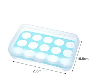 Kitchen 15 Grids Egg Box Portable Picnic Egg Storage Box Plastic Egg Tart Egg Grid Fridge Fresh Container