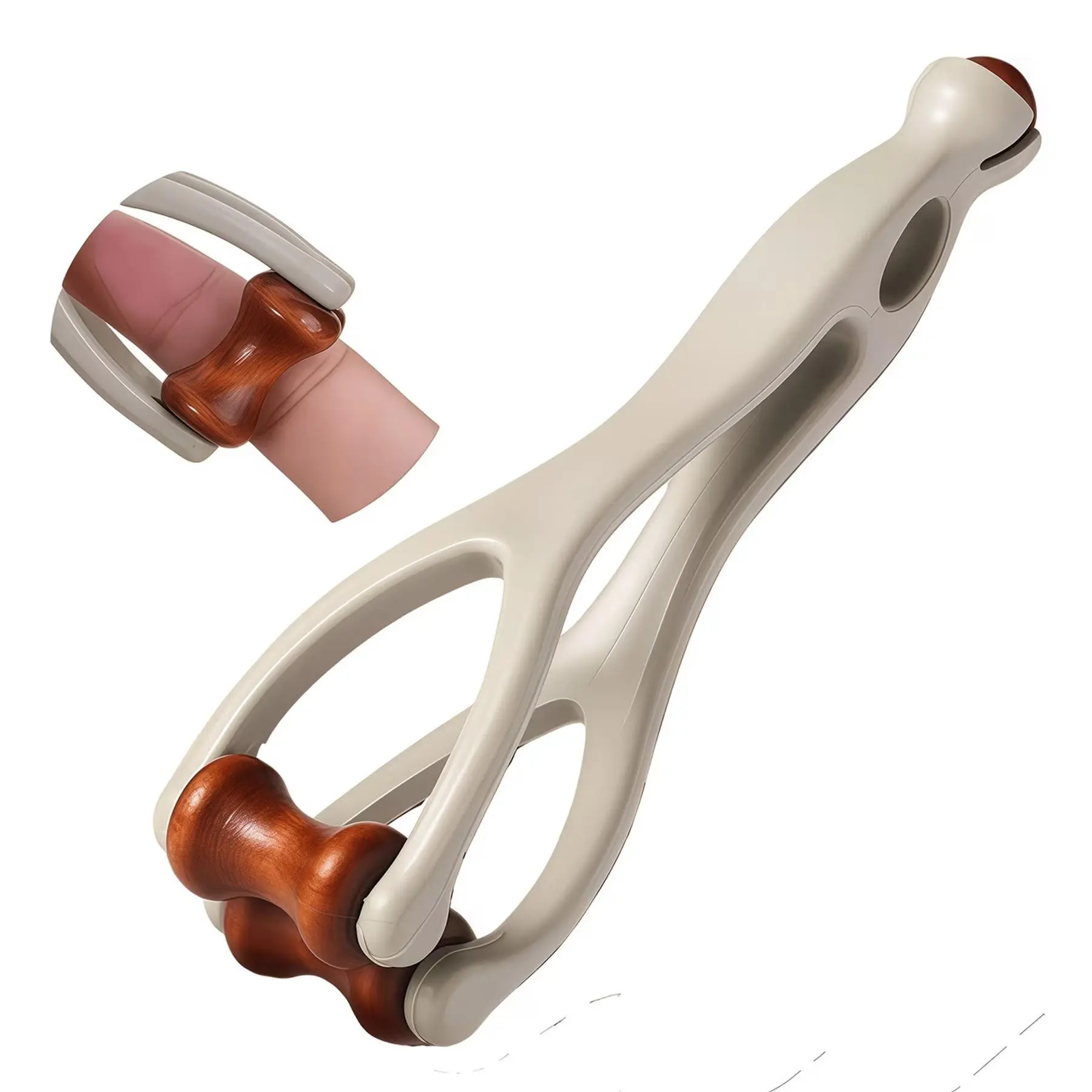 Finger Massager, Hand Massage Tool for Carpal Tunnel Syndrome, Dual-Sided Hard Wood Roller, Relieves Trigger Finger, Hand Discomfort, Stress Relief, Relaxation Aid, Body Care