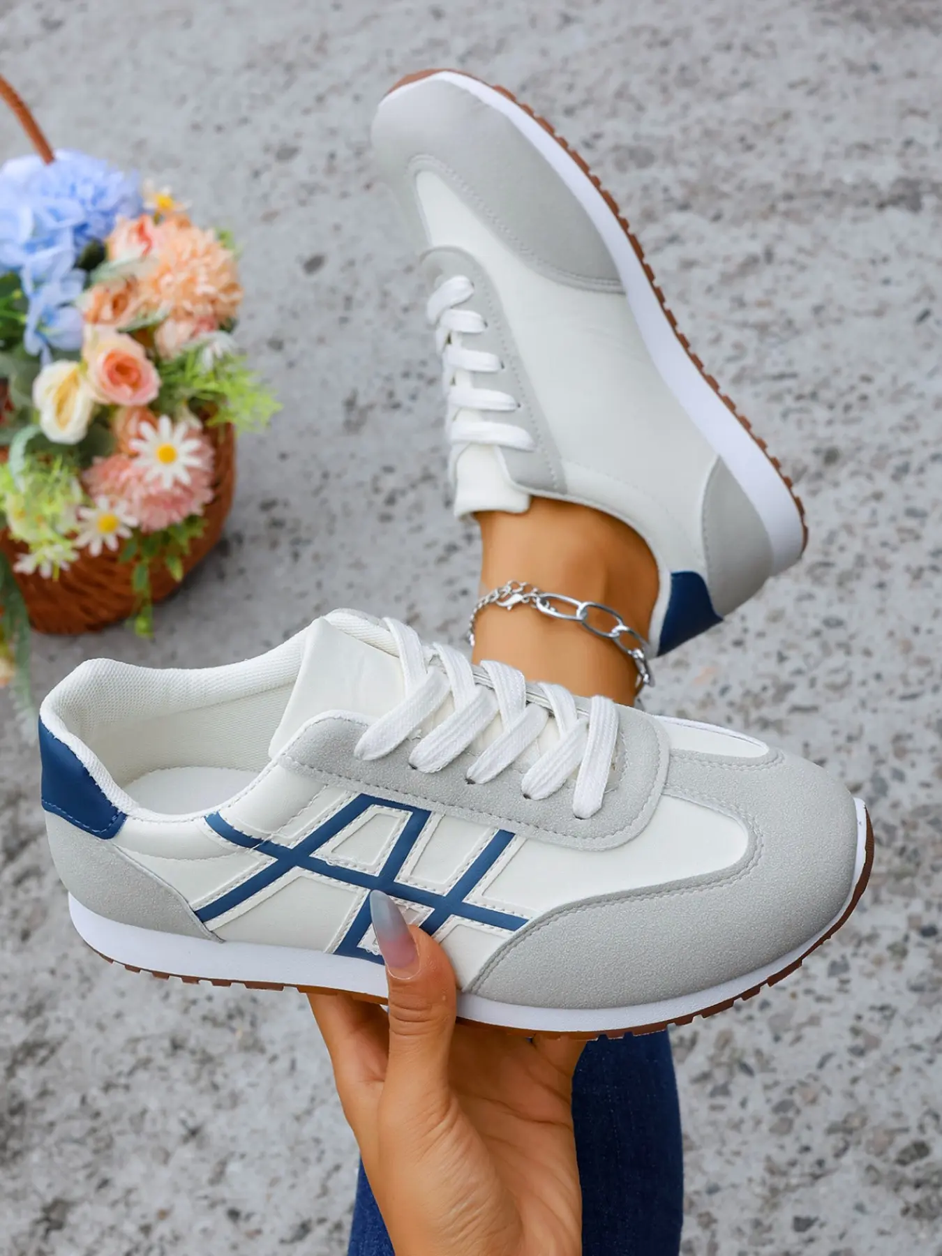 Spring New Women's Sport Casual Versatility Fashion Trend Minimalist Sneakers, Ladies' Latest Hit Training Shoes, Casual Sporty Sneakers, Sports Canvas Shoes
