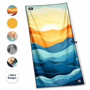Captain Crabby Beach Towel - Sand Resistant - Oversized - Quick Dry - Travel Friendly - Hangable Anywhere
