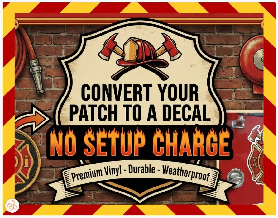 Firefighter Stickers - Convert your image, photo, logo or picture to a decal with NO SETUP CHARGE!