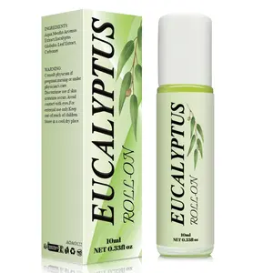 Roll-On Essential Oil Blend for Refreshment, Motion Sickness Relief, Aromatherapy, Long-Lasting 72 Hours, Travel Size 10ML, Menthol Eucalyptus Formula