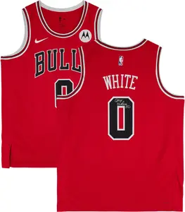 Coby White Chicago Bulls Autographed Red Nike Icon Edition Swingman Jersey - Fanatics Authentic Certified