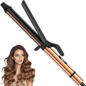 1 Inch Extra Long Barrel Curling Iron for Long Hair, Ceramic Tourmaline Curling Iron for Smooth Curls & Less Frizz, Fast Heat Up with 8 Adjustable Heat Settings, Dual Voltage for Travel & Everyday Use