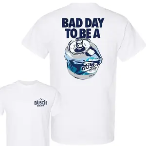 Bad Day to Be a Busch Light T-Shirt, Double-Sided Classic Cotton Tee for Men & Women, Funny Beer Lover Gift, Casual Party Shirt Menswear