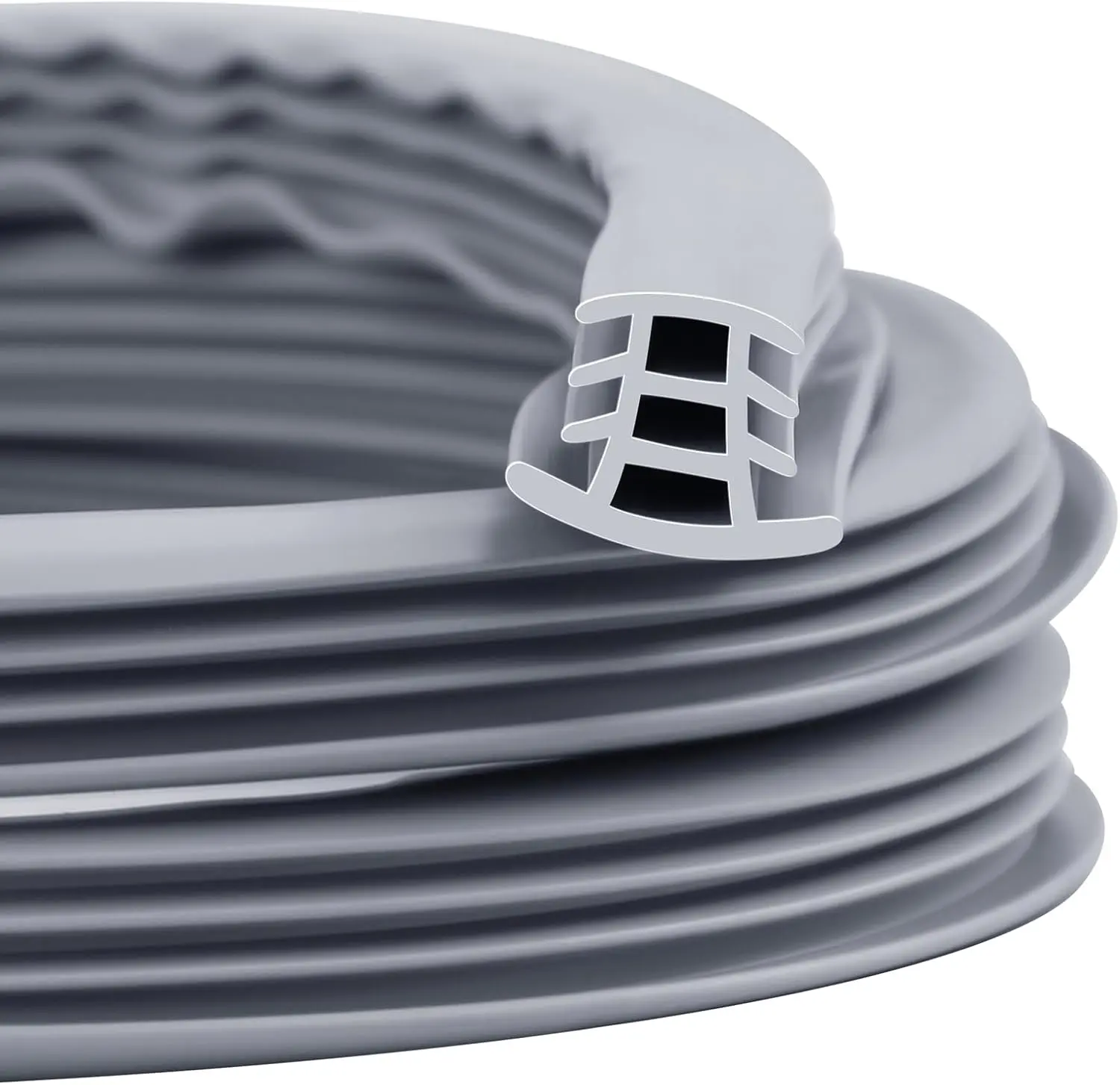 High-Quality Customizable Length EPDM Rubber Strip - 10 ft Long, 3/4 in Wide, Easy to Use, Weather & Aging Resistant Expansion Joint Filler for Driveways, Concrete Surfaces Crack Repair & Replacement