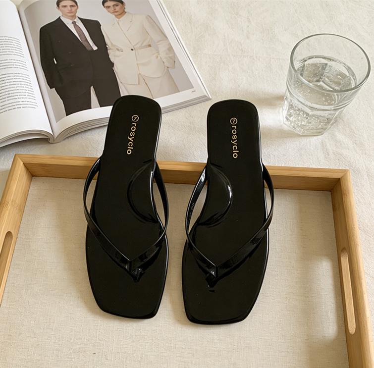 rosyclo Women's Glossy Square Toe Flip Flops | High-Shine Mirror Finish Thong Sandals | Minimalist Summer Beach Slides | Lightweight Elegant Flat Sandals rosyclo Women's Glossy Square Toe Flip Flops | High-Shine Mirror Finish Thong Sandals | Minimalist Summer Beach Slides | Lightweight Elegant Flat Sandals