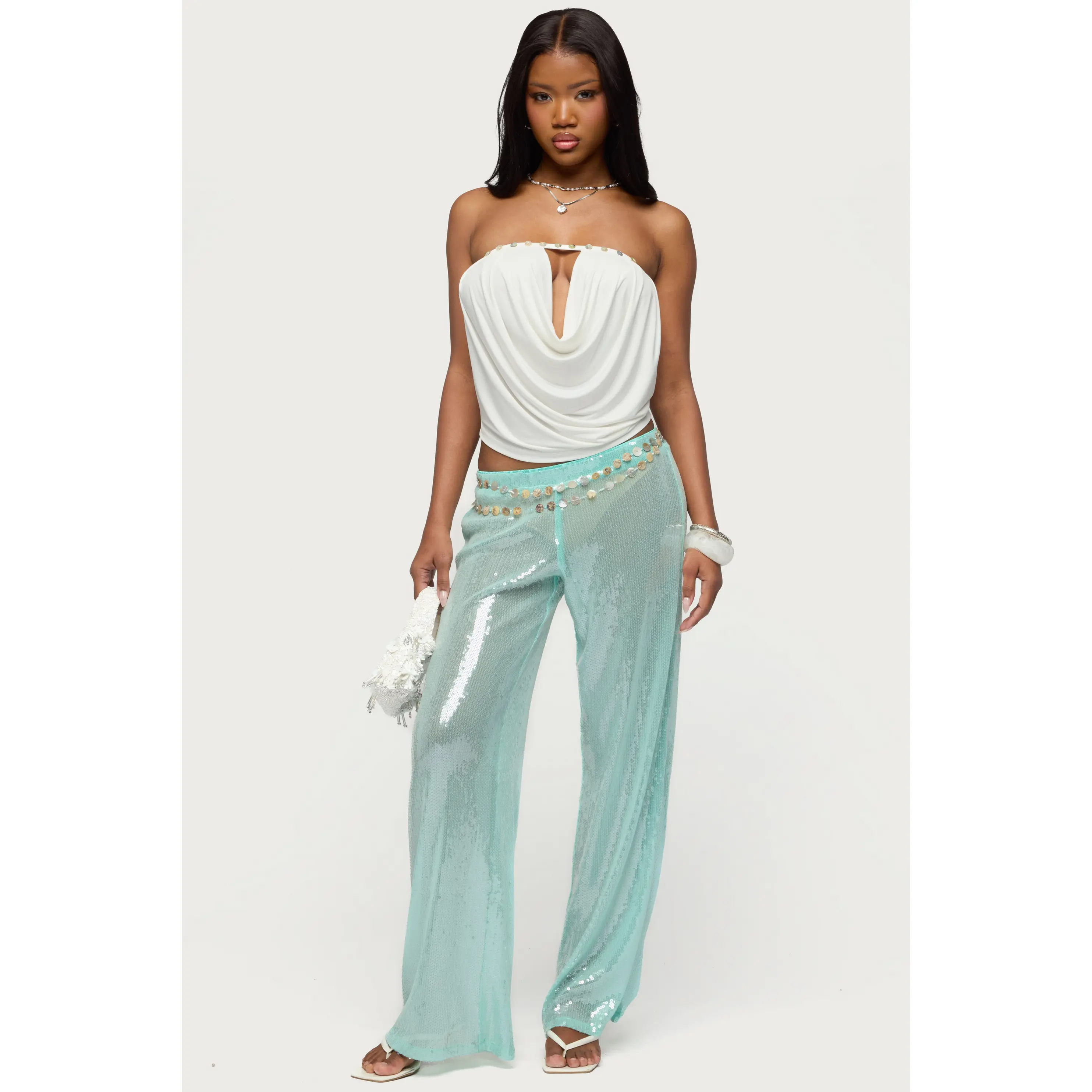 Avalee Sequin Wide Leg Pants Avalee Sequin Wide Leg Pants