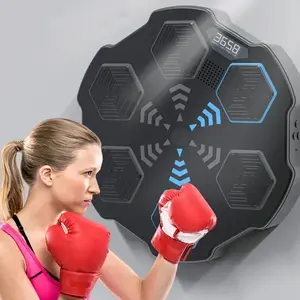 Music boxing Machine Adults and children Interactive Punching Trainer with Gloves Wall Mounted Electronic Workout Equipment Home Office Gym