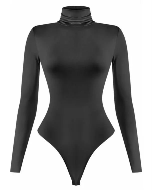 Darla Turtleneck Bodysuit (Black)