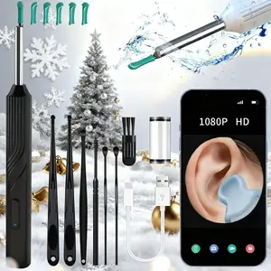 Rechargeable Ear Wax Removal Tool, 1 Set Portable Ear Cleaning Tool Set with Camera, Ear Cleaning Tool Set for Kids & Adults, Ear Cleaner Camera