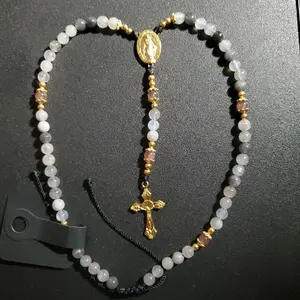 Small/kid size Cloud Quartz Crystal Rosary