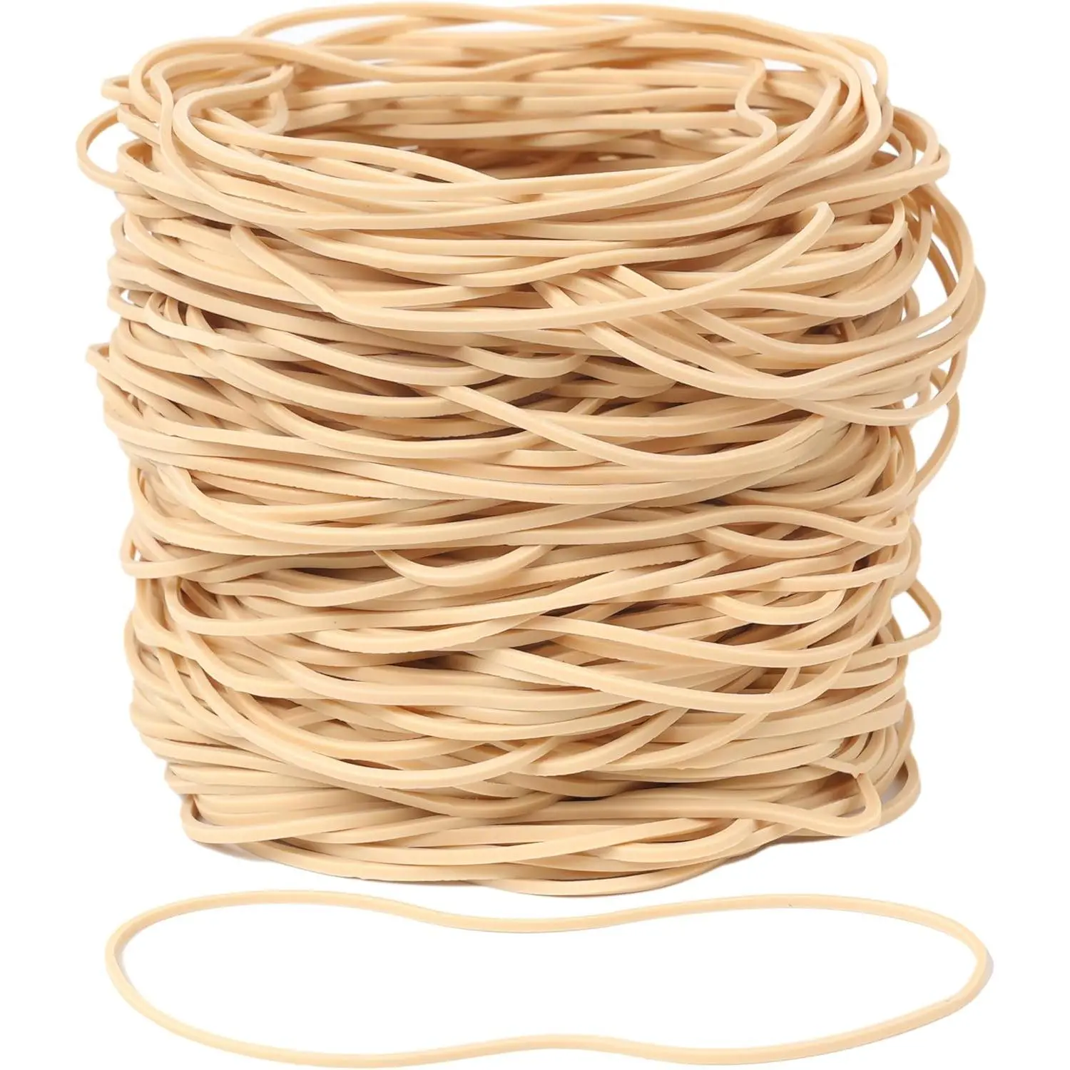 Rubber Bands 300 count 4.8inch Big Elastic rubber band Light brown rubber bands office supplies File Folders Litter Box (4 4/5" x 1/16")