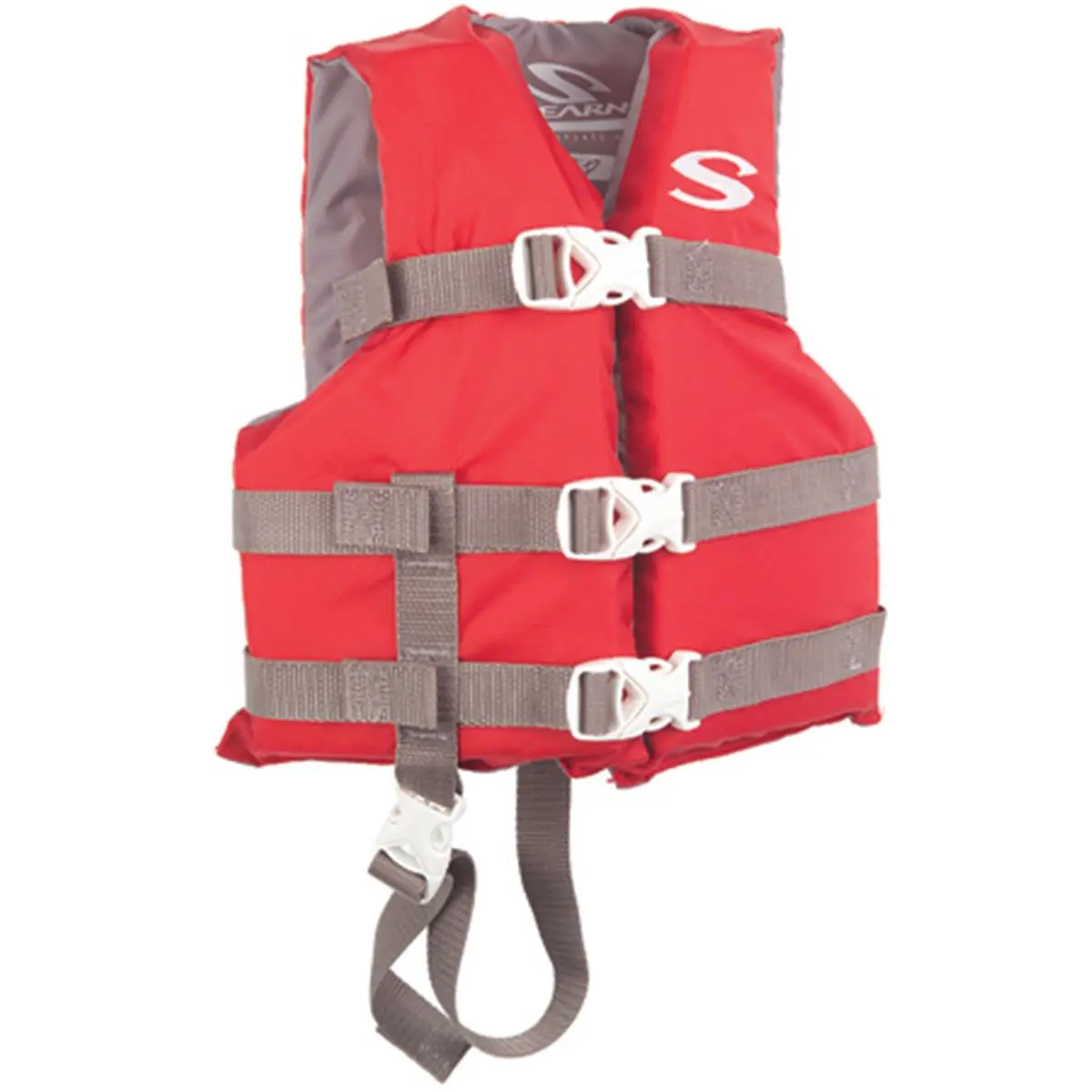 212 MAIN Children's Classic Red Flotation Vest - Kayak Accessories, 200 Denier Nylon Shell, Crosstech Foam, 3 Adjustable Belts for Water Sports & Kayaking, Three Belts