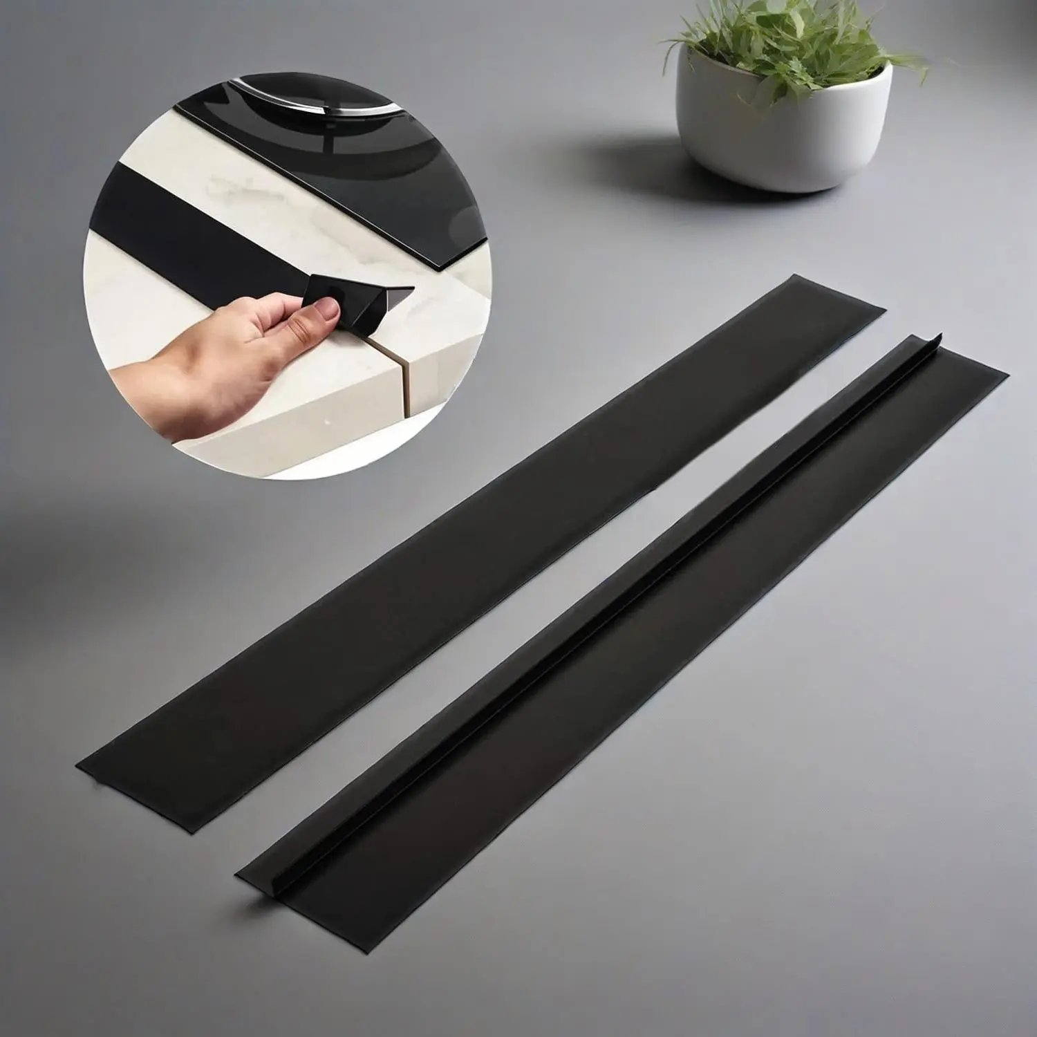1/2Pcs Heatproof Silicone Kitchen Stove Gap Covers, Easy-Clean Counter Sealing Strip, Premium Wide Countertop Gap Filler Guard for Modern Kitchen Organization & Appliance Side Protection, Heat Resistant Silicone