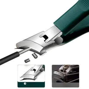 Household 3-piece set of multifunctional eagle beak angled nail clippers, large opening splash-proof nail clippers, high-grade thick and hard nail clippers set