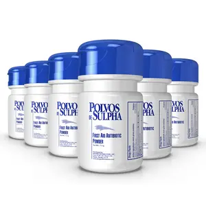 Menper Polvos De Sulpha Powder For First Aid Wound Care, Bacitracin, Pain Relief, 7.5g 6-Pack