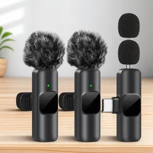 Wireless Lavalier Microphone, Portable Mini Microphone, Noise Reduction Clear Recording Microphone for Short Video Recording Live Streaming Equipment, Audio