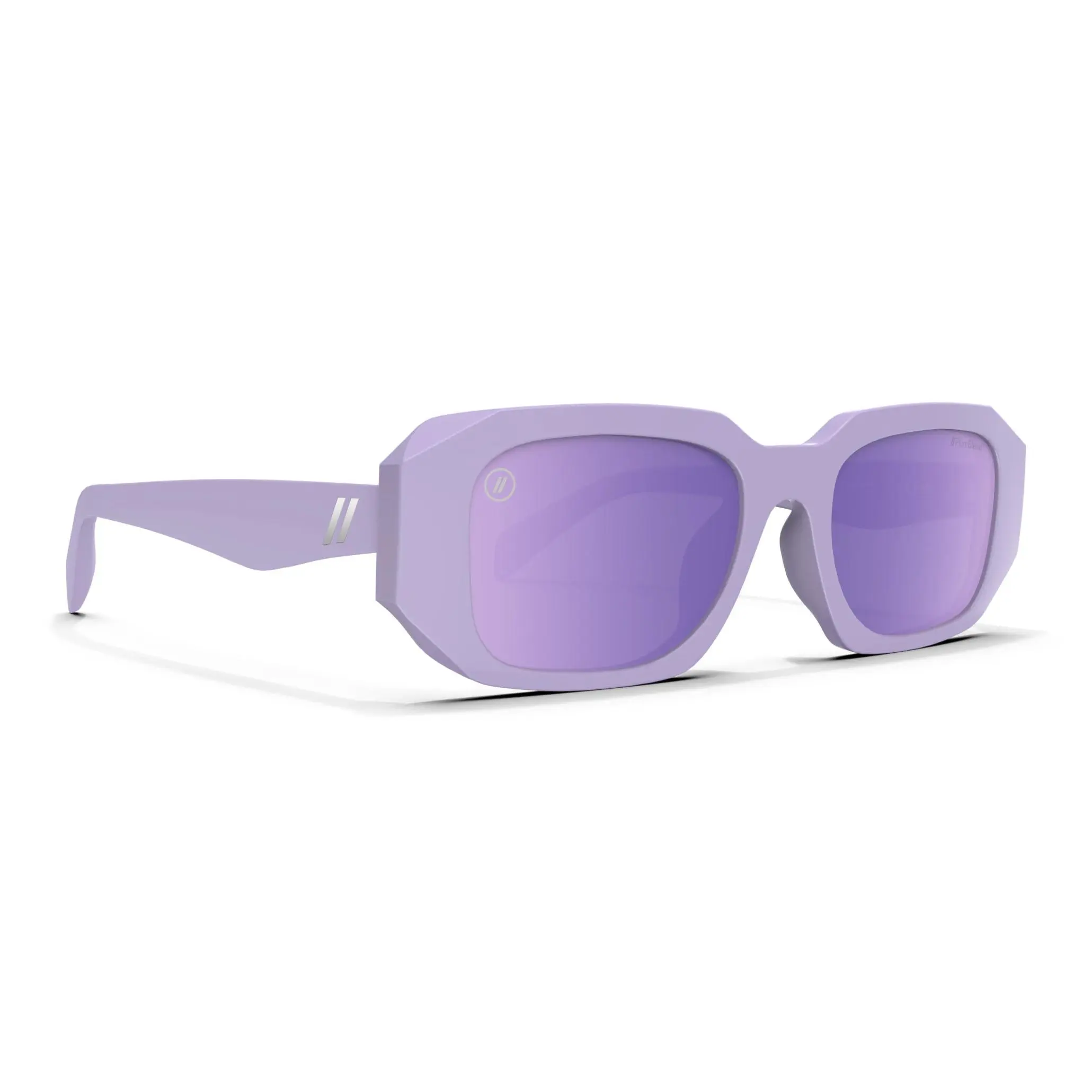 Blenders Onyx Orchid Flash Sunglasses – Polarized Lavender Mirror Lenses, UV400 Protection, Scratch‑Resistant, Gloss Lilac Round Frame, Small–Medium Fit