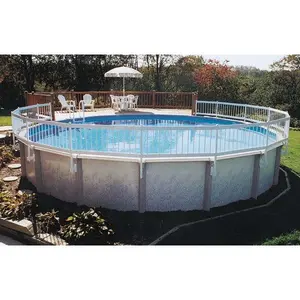 212 MAIN Blue Wave NE147 GLI C Portable Swimming Pool Set - Includes 2 Add-On Sections, Vinyl Fence, UV Protected Aquatic Fitness Equipment