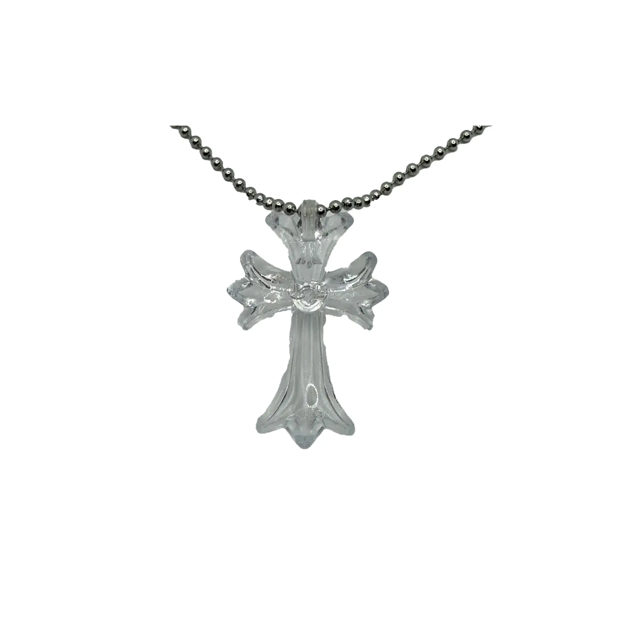 Silicone 30" Necklace "Clear" CHRM0468