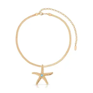 Ettika Mermaid Cove Starfish Pendant w/ Chain
