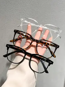 3 Pairs Anti-Blue Light Glasses for Men & Women, Casual Style Plastic Frame, Fashionable Frames Glasses, Trendy Casual Glasses, Casual Stylish Glasses, All Season Protection, Unisex Eyewear Set