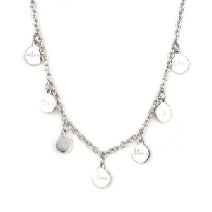 LOVE LIFE CIRCLE CHAIN NECKLACE