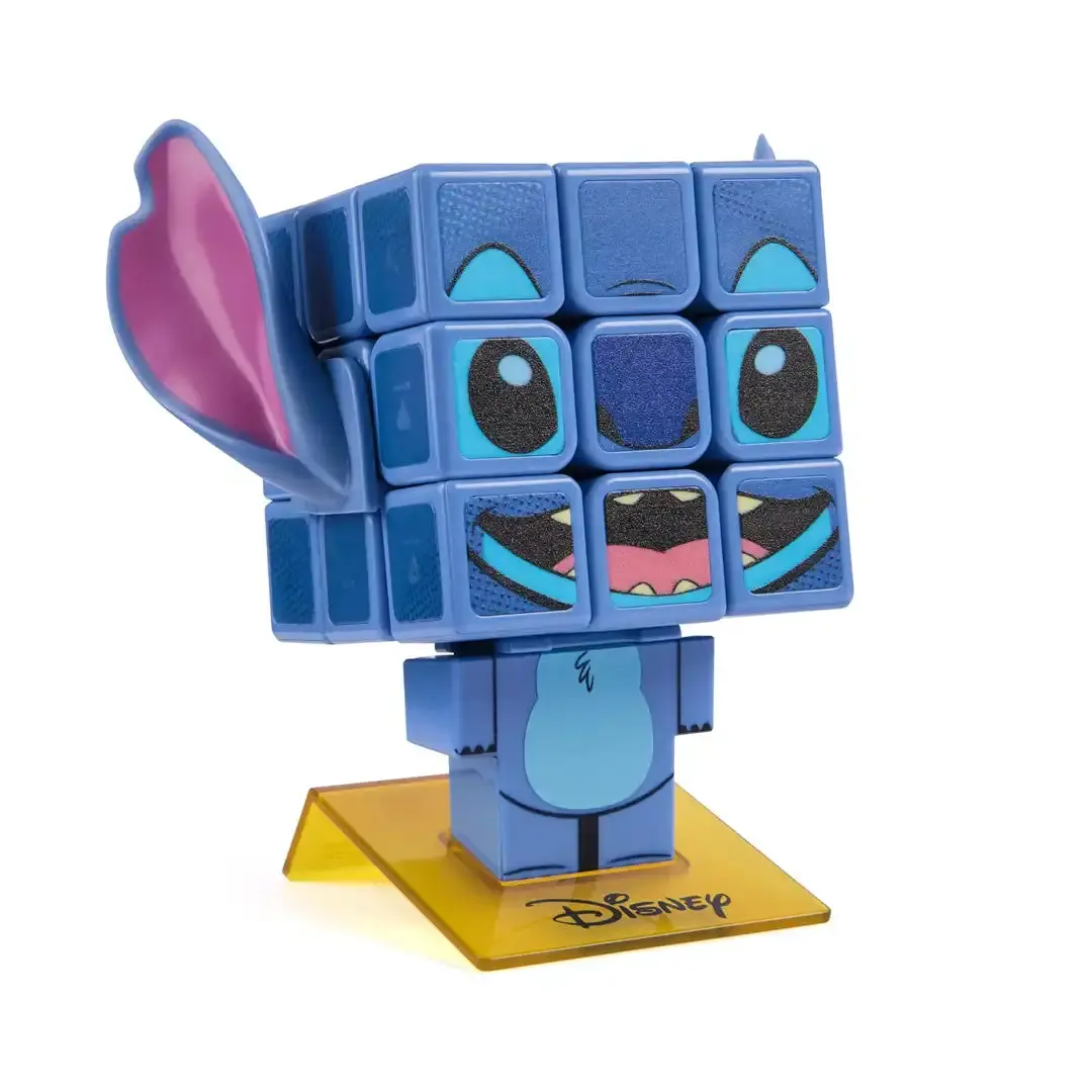 Rubik's Cube - Disney Stitch 3x3 Character Cube, Plastic Parts Build Kit Collectible, Twisty Puzzle with Ears for Gaming Setup, Enhances Hand-Eye Coordination & Strategic Thinking, Collectibles