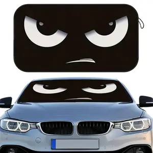 Cartoon Black Eye Car Sunshade, Car Windshield Sunshade, UV Protective Sunshade, With Insulation And Privacy Protection Functions, Foldable To Block Ultraviolet Rays, Keep The Vehicle Cool, Suitable For Various Models, Foldable For Easy Storage