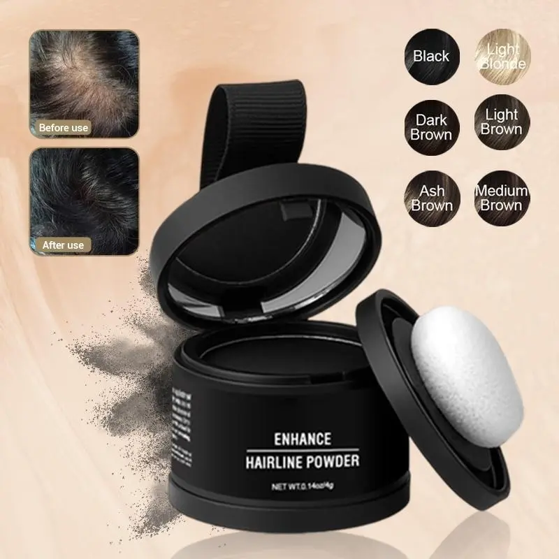 Hairline Shadow Powder, 2 Count Hairline Modifying Highlight Brown Powder, Hair Dye Hair Color Shadow, Professional Hair Styling Product for Women & Men, Haircare, Blonde Highlight Mixed, Hair Lightener, Root Touch Up