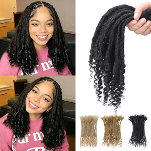 Interlocking Loc Extensions Human Hair Curly Ends New Curly Ends Human Hair Black Permanent Dreadlock Extension Human Hair