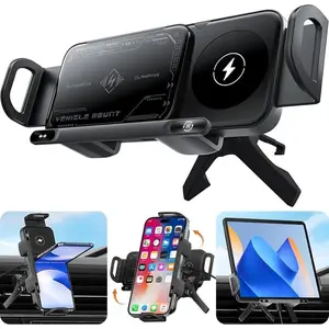 Super Fast Charge Car Phone Holder, Automatic Clamping Induction Car Mobile Holder, Fast Car Wireless Charger, Car Navigation Support Frame, Charging Phone Holder