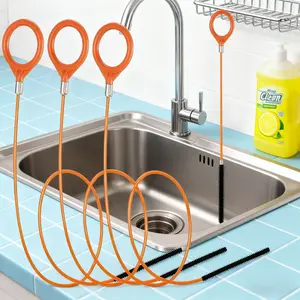 5 PCS/set Drain Clog Remover Tool,Drain Hair Cleaning Tool for Shower Kitchen Sink Bath Tub Bathroom Sink Snake Hair Remover for Kitchen,Sink Bathroom,Tub Toilet,Sink Blockage Remover,for Large-scale Cleaning and Deep Cleaning,Powerful Pipe Dredging