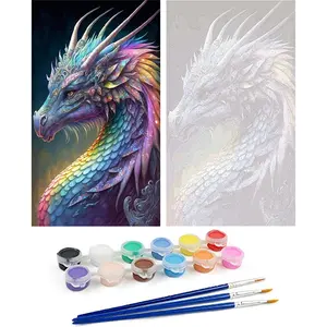 DIY Acrylic Paint by Number Kit for Beginners, 1pc 40x70cm Frameless Canvas Wall Art, DIY Color Craft Gift Idea (Toys & Hobbies Supplies)