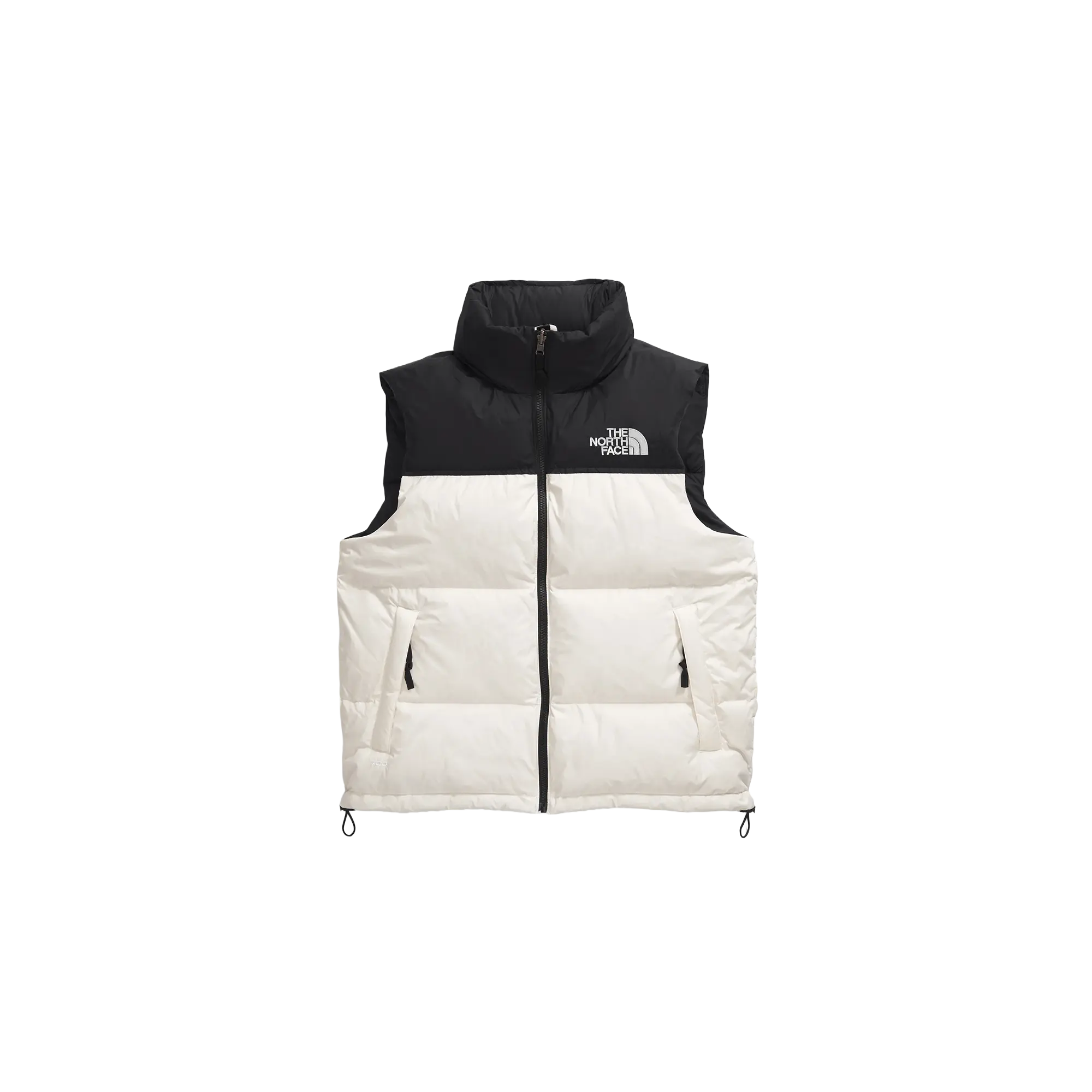 1996 Retro Nuptse Vest "White Dune / TNF Black / Recycled Down" NF0A3JQQGOM