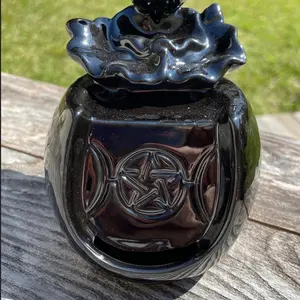 Black Ceramic Backflow Incense Burner