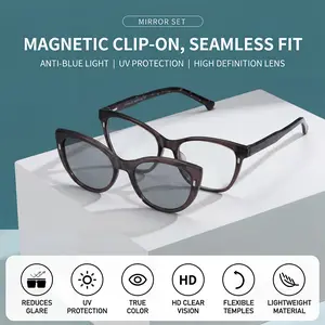 Original design, magnetic snap-on lens clip sunglasses. Perfect for going out bare-faced, they’re extremely convenient and stylish, with a unique touch of modernity and personality.