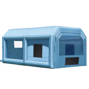 VEVOR Inflatable Paint Booth, 21x 13.5x 9.8 ft Inflatable Spray Booth, with 1100W Powerful Blower and Air Filter System, Large Furniture Painting, Portable Car Paint Booth for Medium-Sized Vehicles, Storage Bags, Large Size