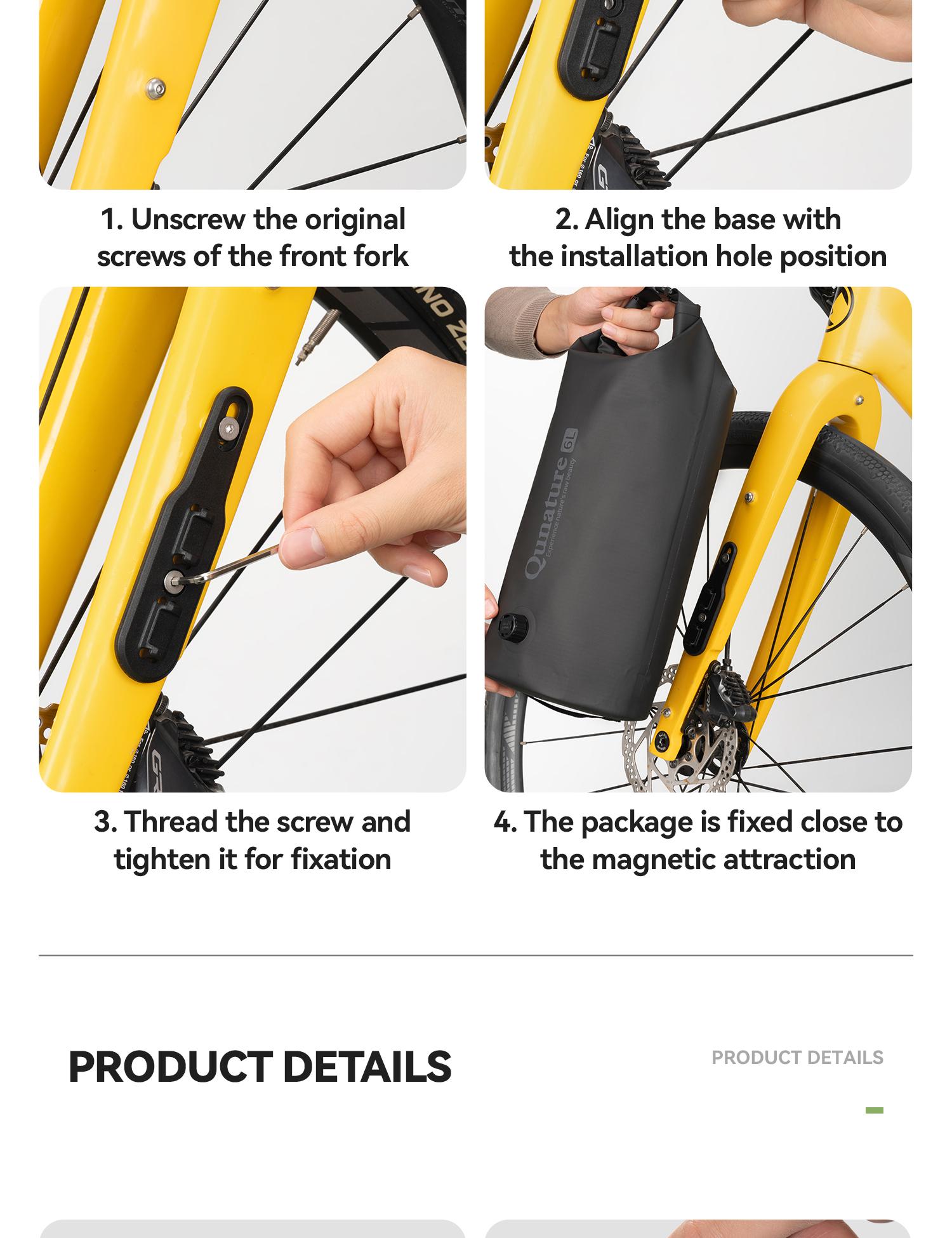 Bike Magnetic Front Fork Bag Waterproof Bike Pannier Bag for Mountain Bike Accessories