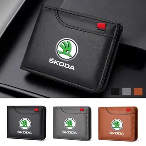 Portable Ultra-Thin Car Driver License Cover, Credit Card Holder for Skoda Models, Durable & Stylish Design, Perfect Gift Idea