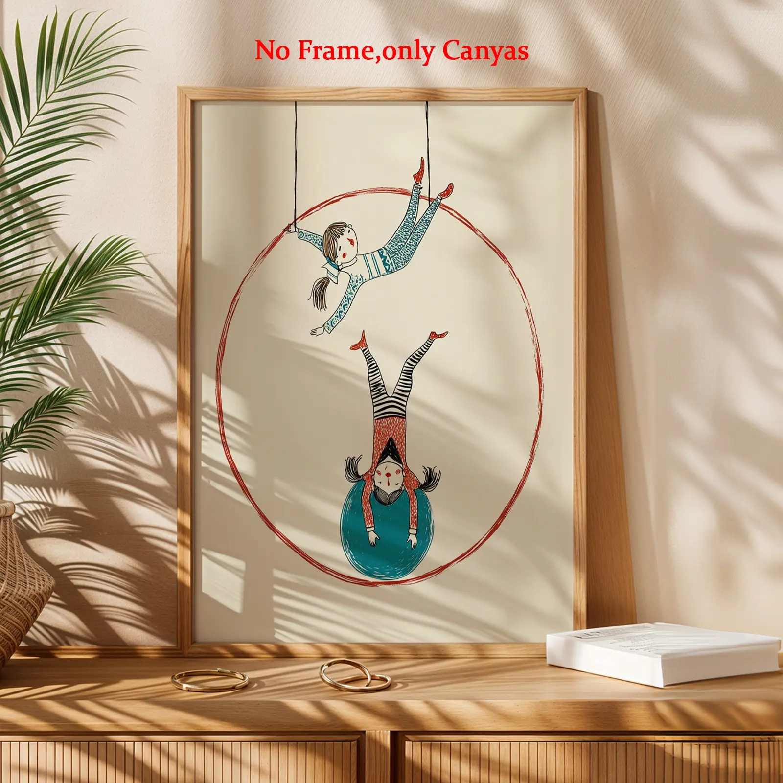 Wall arts Circus Acrobat Pattern Posters Circus Act Canvas Prints Bedroom Decor Living Room Decor Gift Unframed