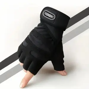 Half Finger Non Slip Fitness Gloves, 1 Pair Breathable Training Gloves, Sports Gloves for Dumbbells, Weightlifting, Strength Training, and Cycling, Gym Accessories, Strength Training Accessory, Training Attachments