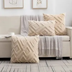 Geometric Bohemian Plush Pillow Covers