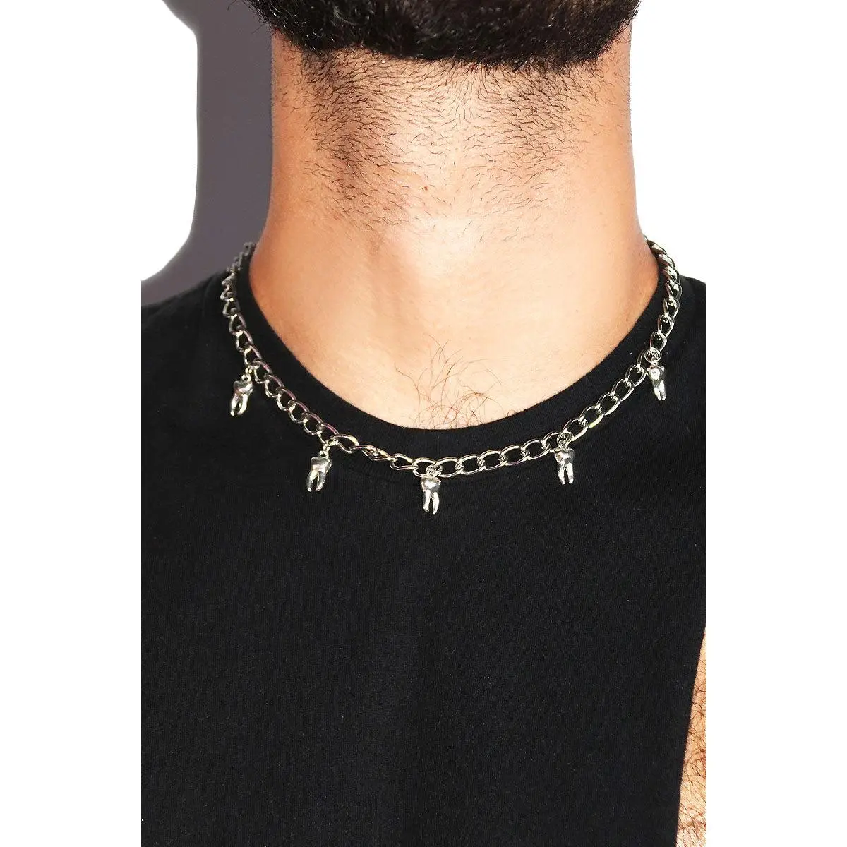 Dental Work Necklace - Silver
