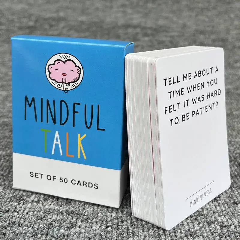 Mindful Talk Card Game, Conversation Cards, Question Card Game, 1 Box Interactive Dialogue Card Game Props, Card Games for Teens, Fun Party Game Supplies for Family Game Night, Party Activity, Birthday Gifts