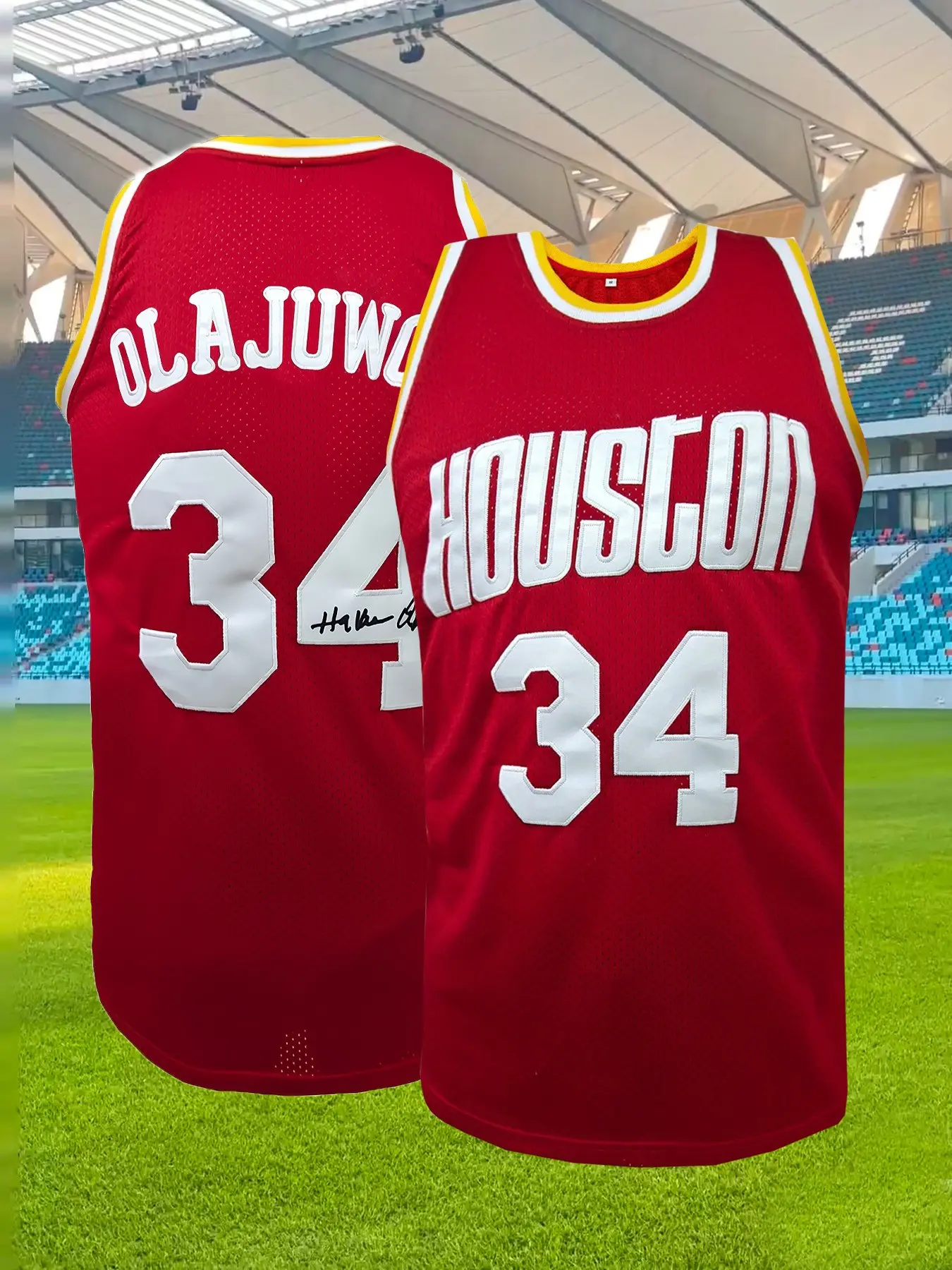 Houston #34 Basketball Jersey | Classic Retro Stitched Sleeveless Sports Style Jersey Basketball Wear Basketball Clothing
